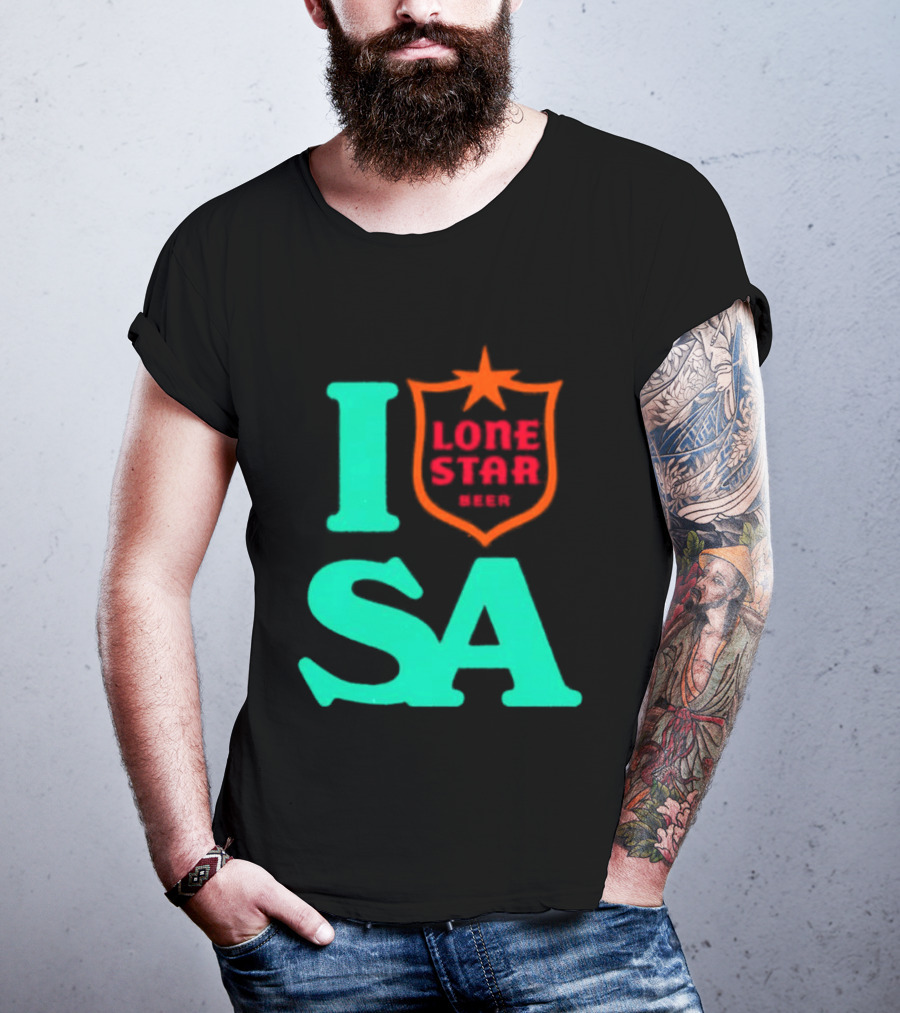 Lone Star Beer I Love San Antonio USA Texas T-Shirt