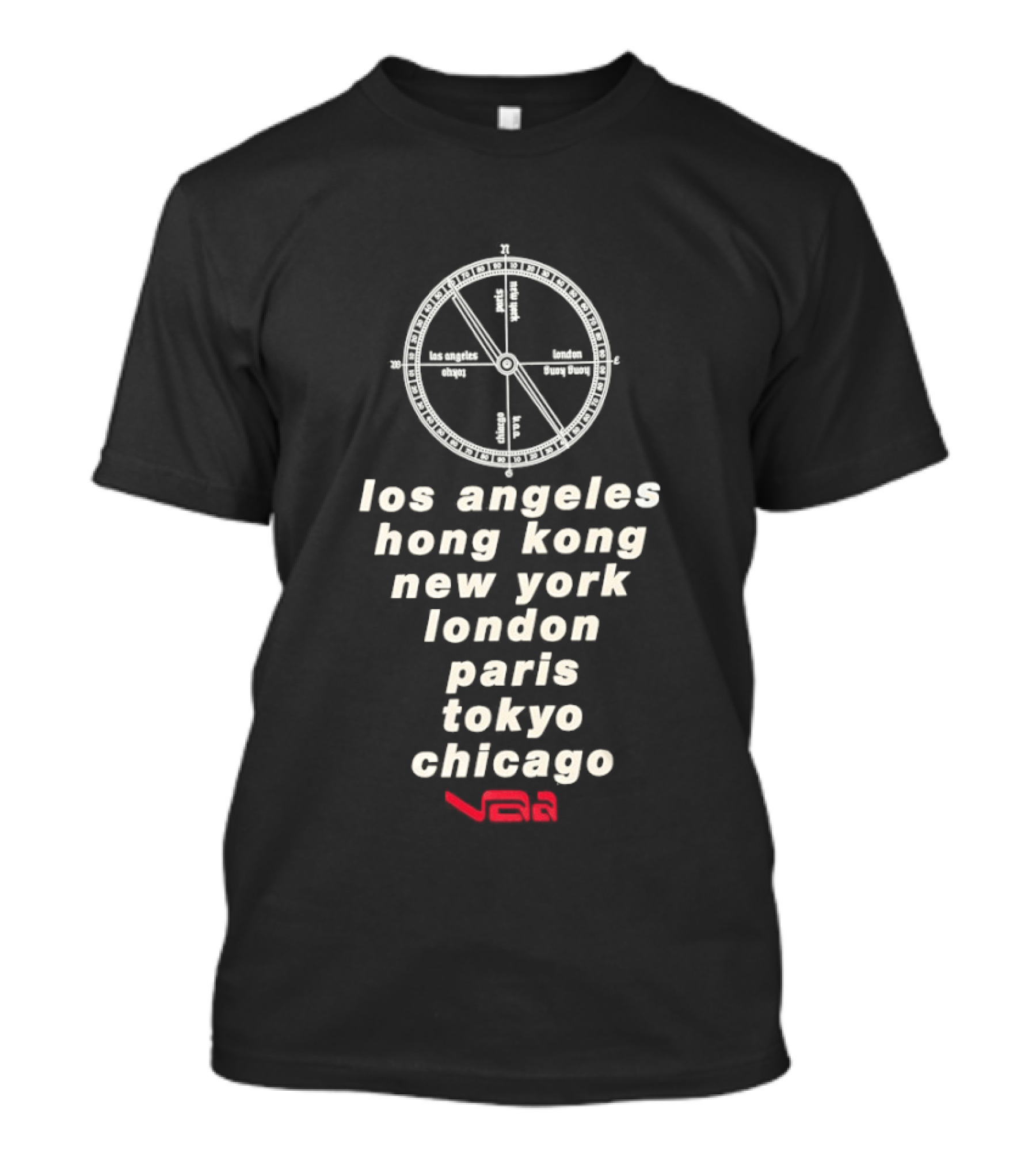 Los Angeles Hong Kong New York London Paris Tokyo Chicago Nike Swoosh T-Shirt