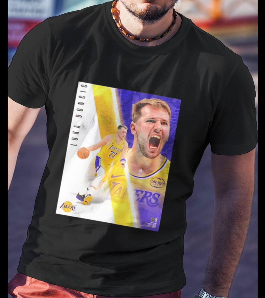 Luka Doncic 77 Los Angeles Lakers Basketball Energetic T-Shirt