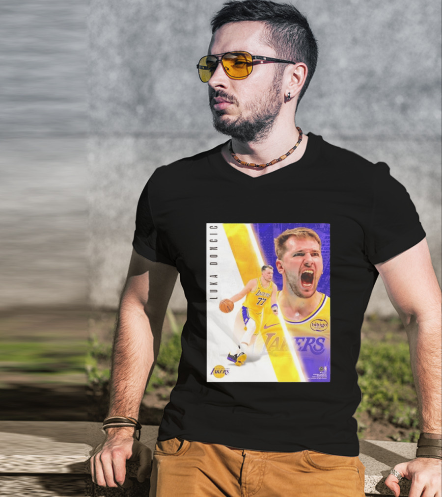 Luka Doncic 77 Los Angeles Lakers Basketball Energetic T-Shirt