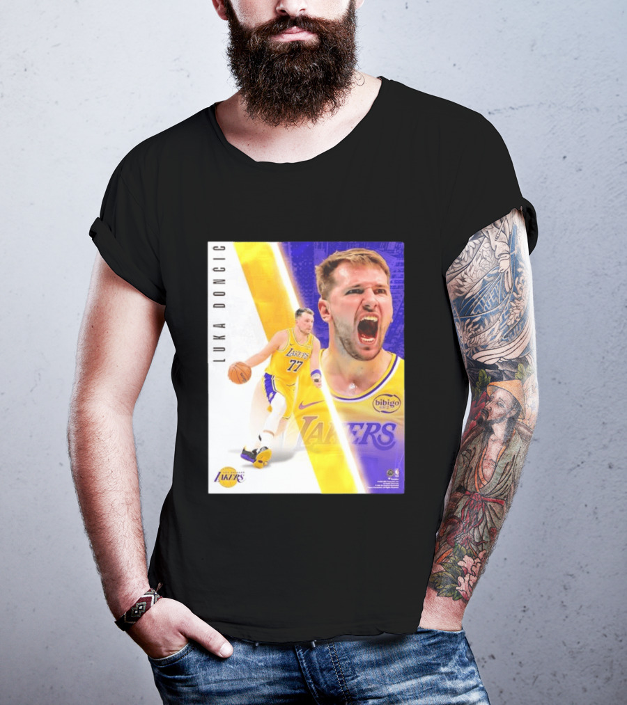 Luka Doncic 77 Los Angeles Lakers Basketball Energetic T-Shirt