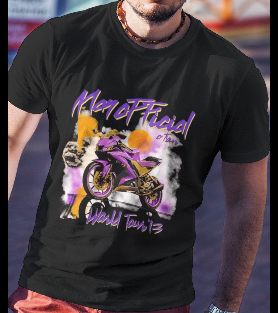 ManOfficial OTan World Tour 13 Motorcycle Purple Sunset T-Shirt