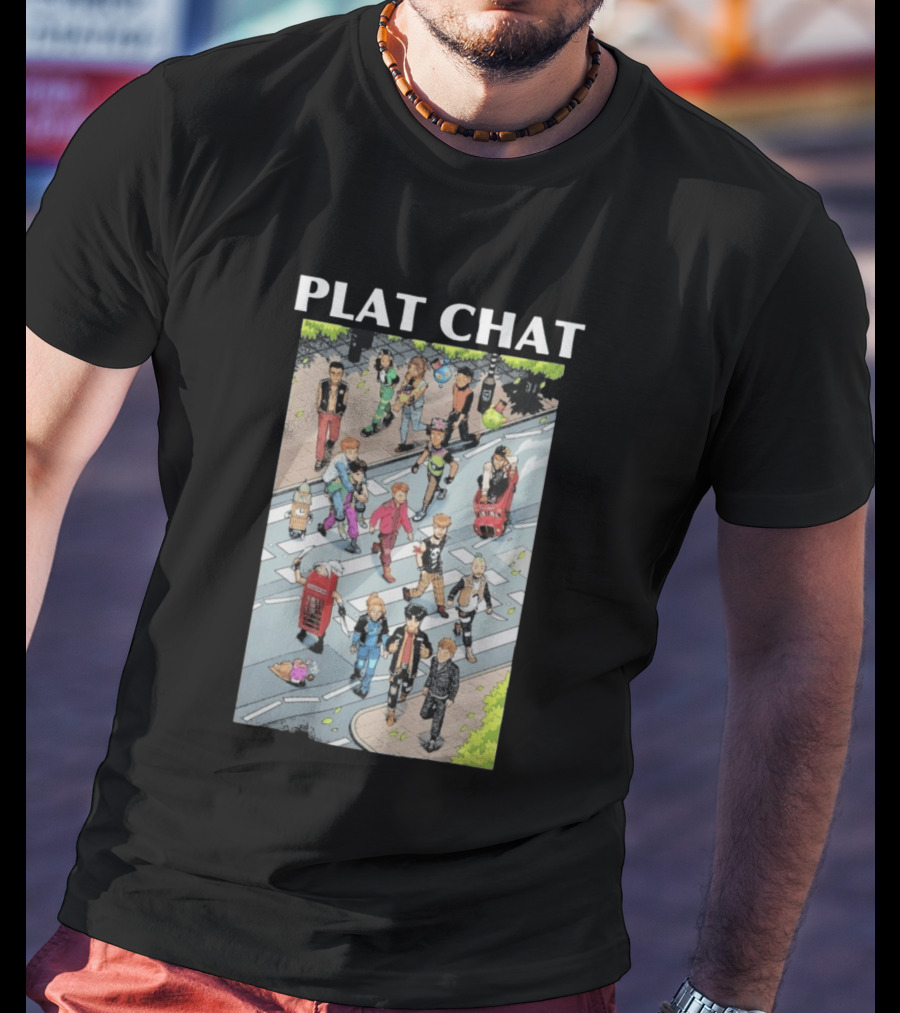 Plat Chat Abbey Road Crossover Street Scene Characters T-Shirt