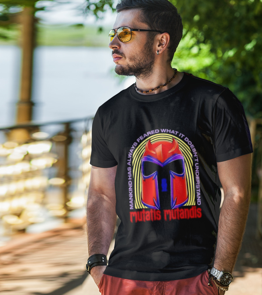 Mutatis Mutandis Mankind Has Always Feared What It Doesn't Understand Red Mask T-Shirt