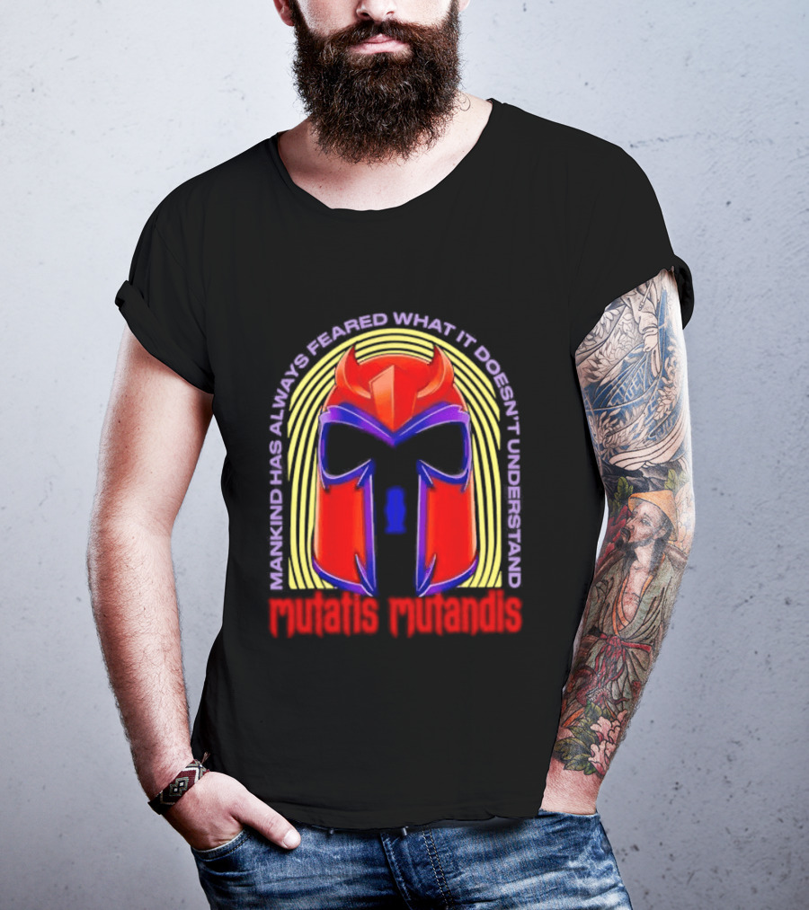 Mutatis Mutandis Mankind Has Always Feared What It Doesn't Understand Red Mask T-Shirt
