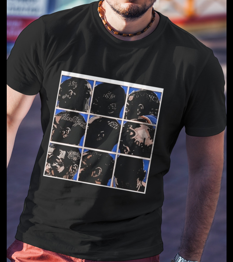 New York Knicks Players Tattoo Art Head Collage T-Shirt