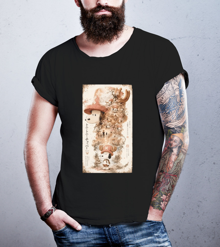 Tony Tony Chopper Snoopy One Piece Ore Wa Mannonyaku Ni Naru Nda Collaboration T-Shirt
