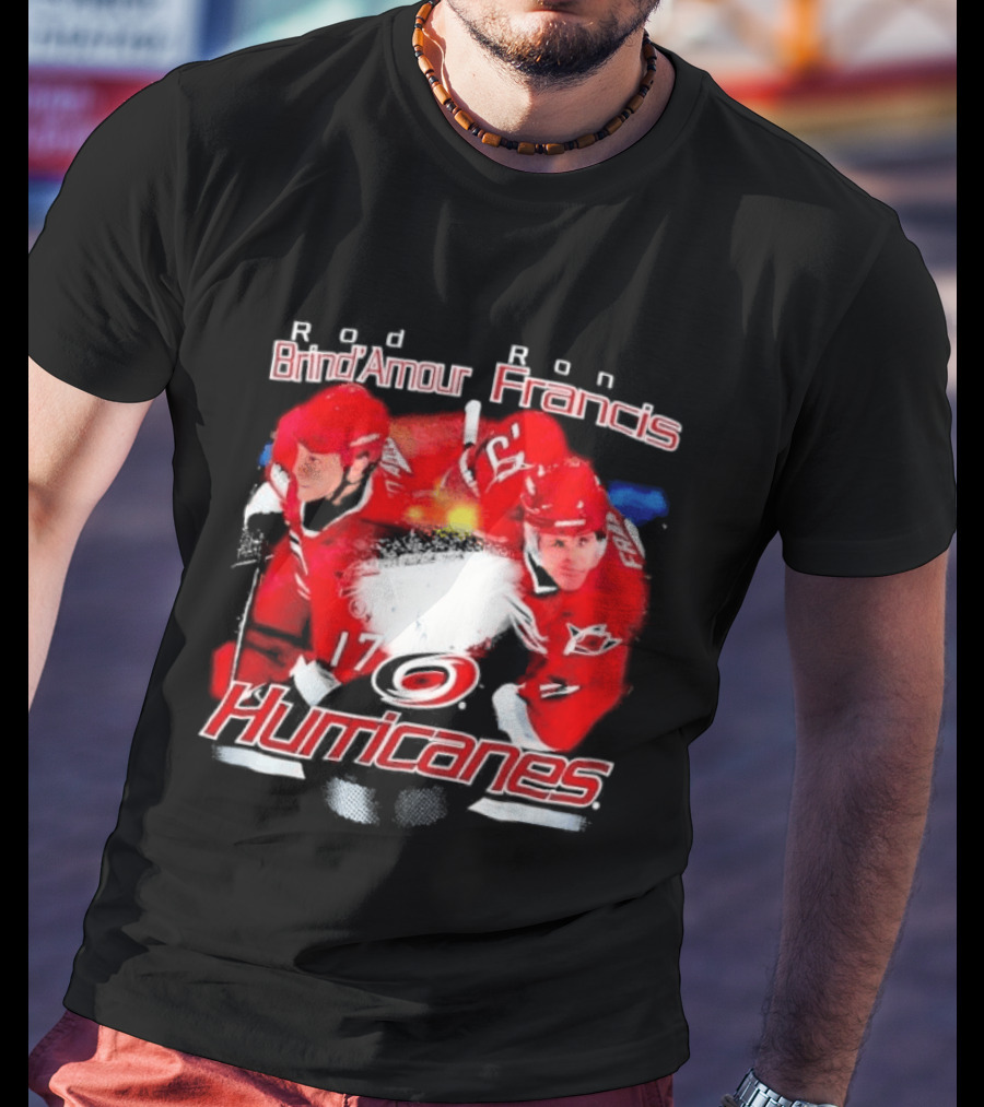 Rod Brind'Amour Ron Francis 17 Carolina Hurricanes 1990s T-Shirt
