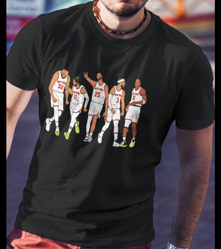 New York Knicks NBA Noah Vonleh Jalen Brunson Taj Gibson Josh Hart OG Anunoby Players T-Shirt