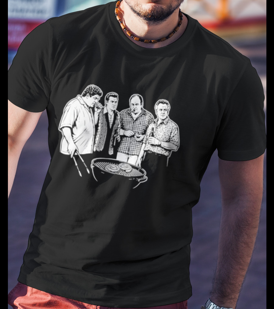 North Jersey BBQ Sopranos Parody Mobster Grill Crew T-Shirt