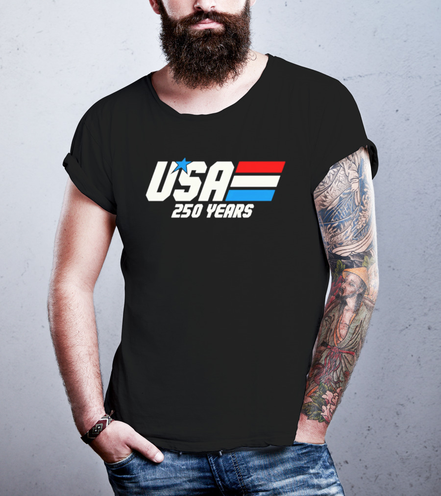 USA 250 Years Racing Star Iconic Red White Blue T-Shirt