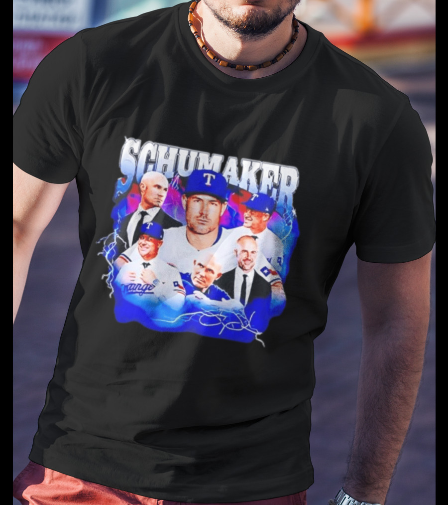 Skip Schumaker Texas Baseball Collage T-Shirt