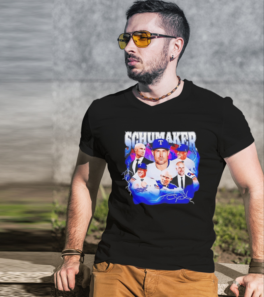 Skip Schumaker Texas Baseball Collage T-Shirt