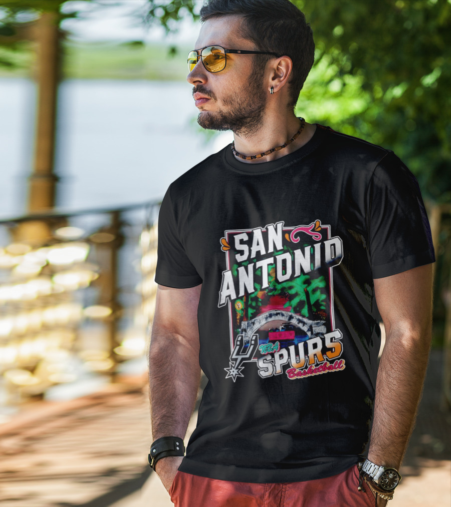 San Antonio Spurs River Walk NBA Basketball T-Shirt