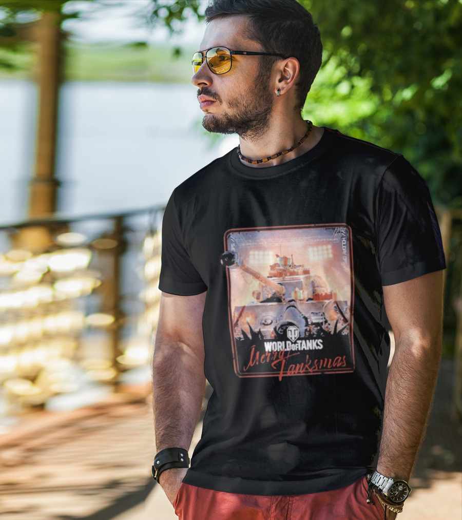 World Of Tanks Merry Tanksmas Holiday Ops Festive Tank T-Shirt