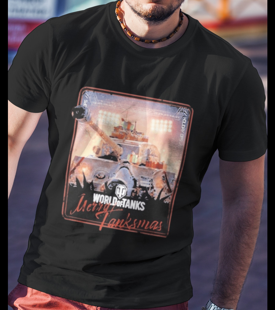 World Of Tanks Merry Tanksmas Holiday Ops Festive Tank T-Shirt