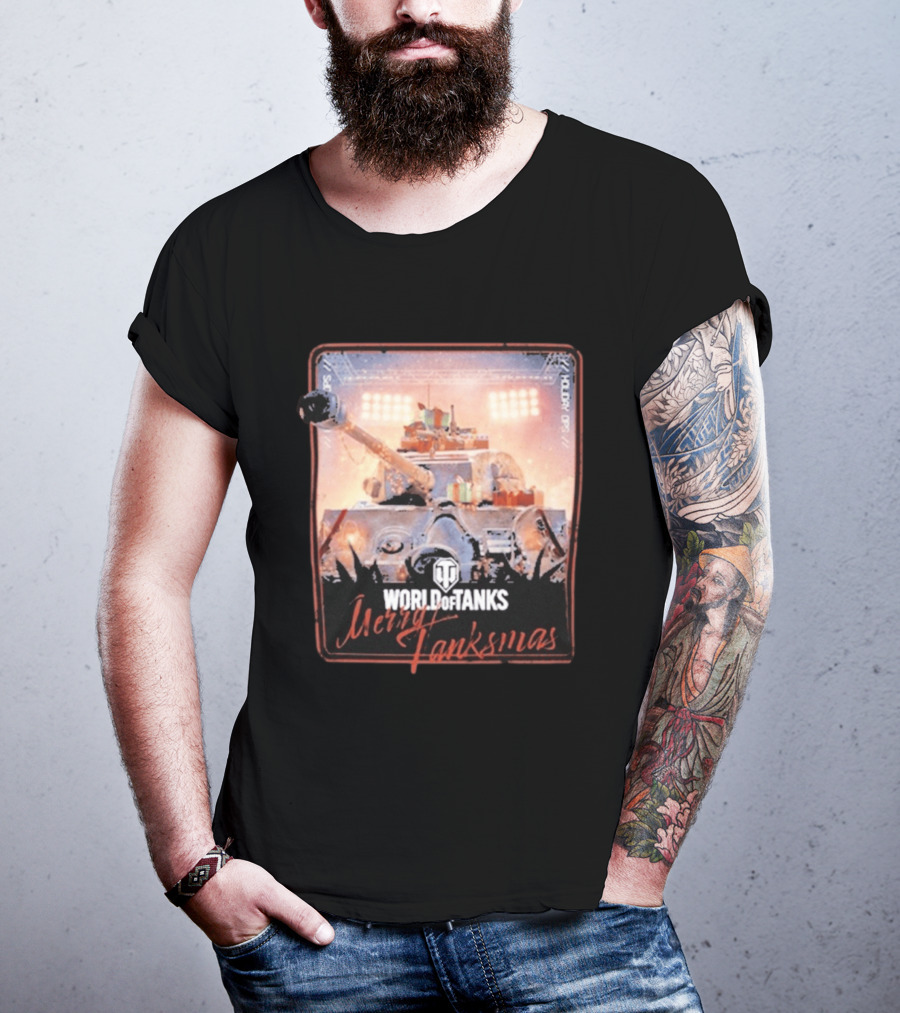 World Of Tanks Merry Tanksmas Holiday Ops Festive Tank T-Shirt