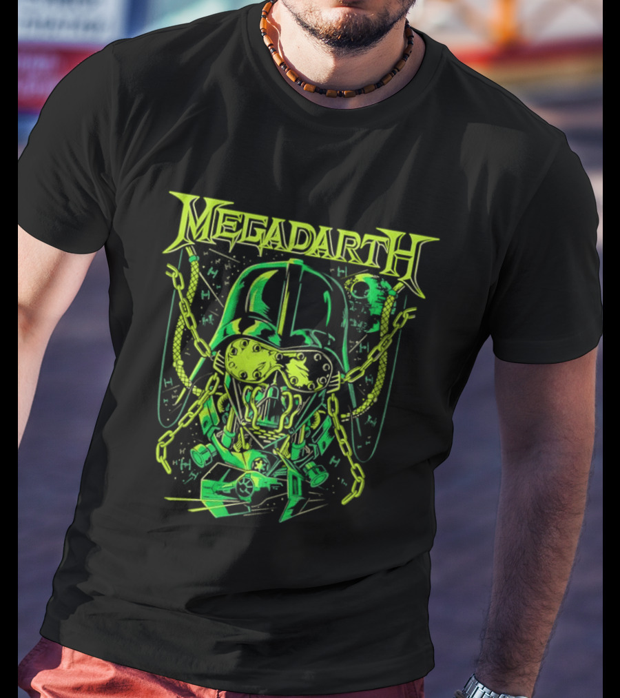 Star Wars Darth Vader Megadarth Helmet Space Iconic Mashup T-Shirt