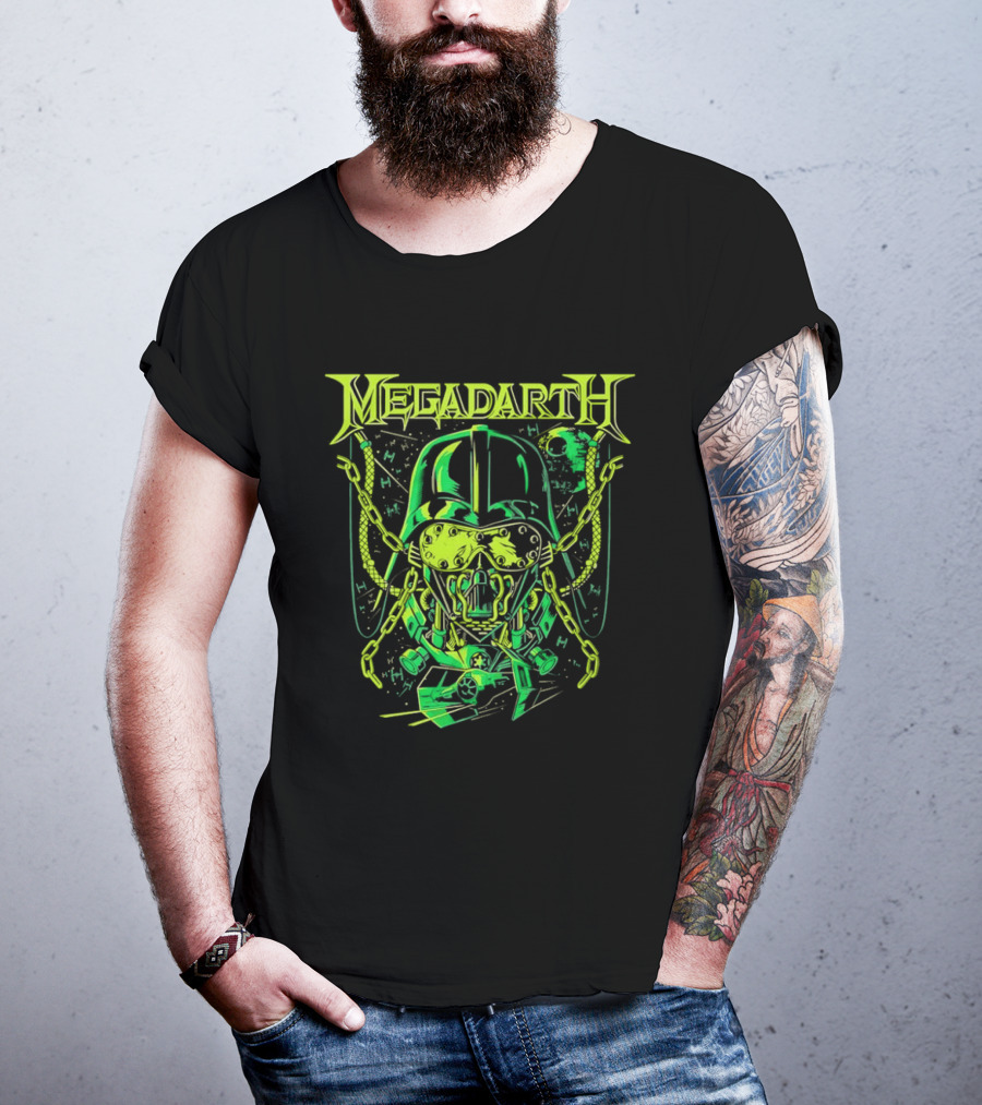 Star Wars Darth Vader Megadarth Helmet Space Iconic Mashup T-Shirt
