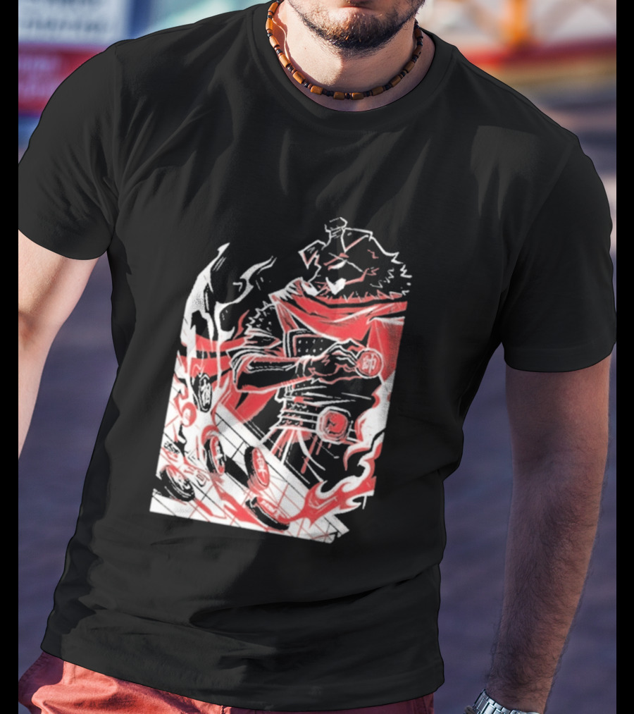 Technoblade Of War Gamer Tribute Epic Medieval Style Scarf And Flames T-Shirt