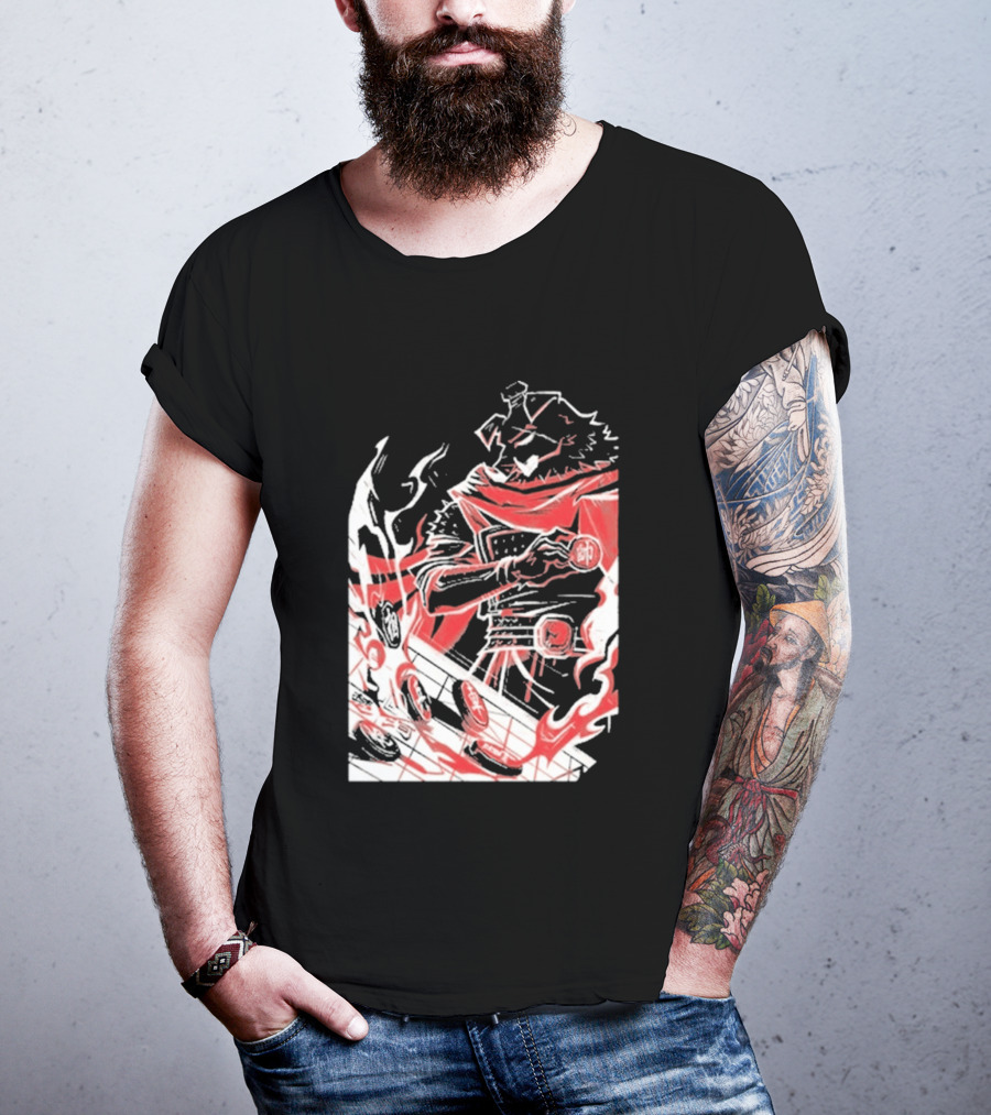 Technoblade Of War Gamer Tribute Epic Medieval Style Scarf And Flames T-Shirt