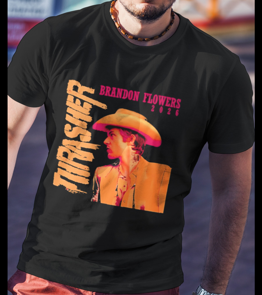 Brandon Flowers Thrasher 2026 Cowboy T-Shirt