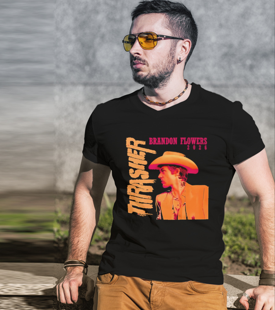 Brandon Flowers Thrasher 2026 Cowboy T-Shirt