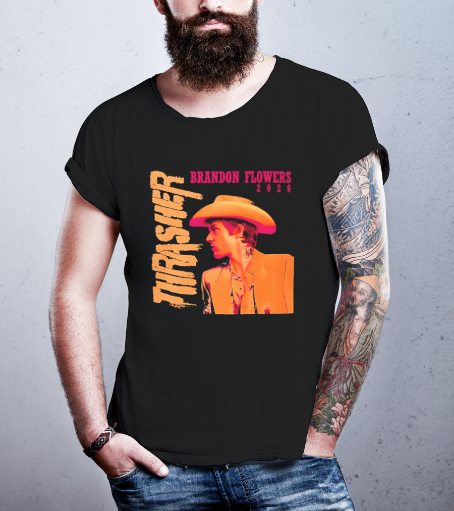 Brandon Flowers Thrasher 2026 Cowboy T-Shirt