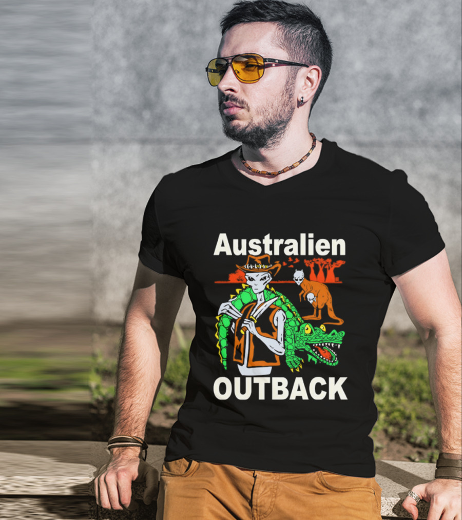 Australien Outback Alien Crocodile Adventure T-Shirt