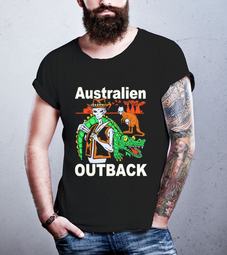Australien Outback Alien Crocodile Adventure T-Shirt