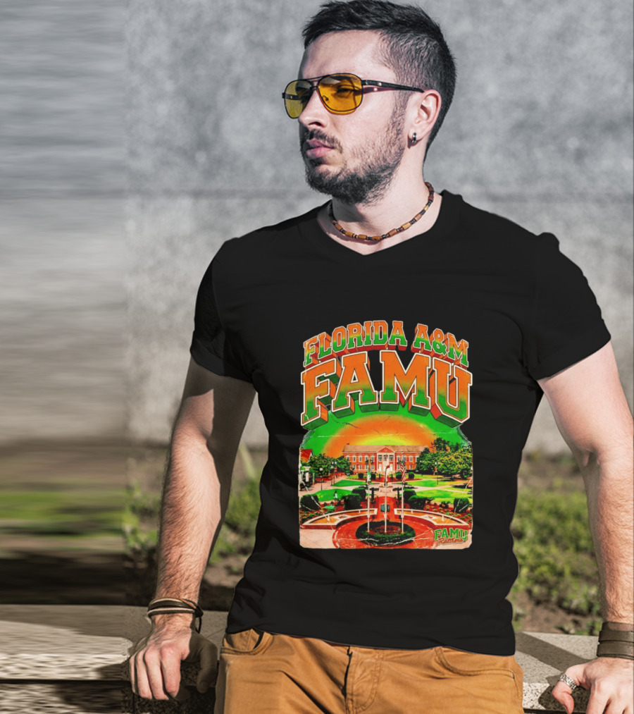 Florida A&M FAMU Rattlers Lee Hall Campus Landmark T-Shirt