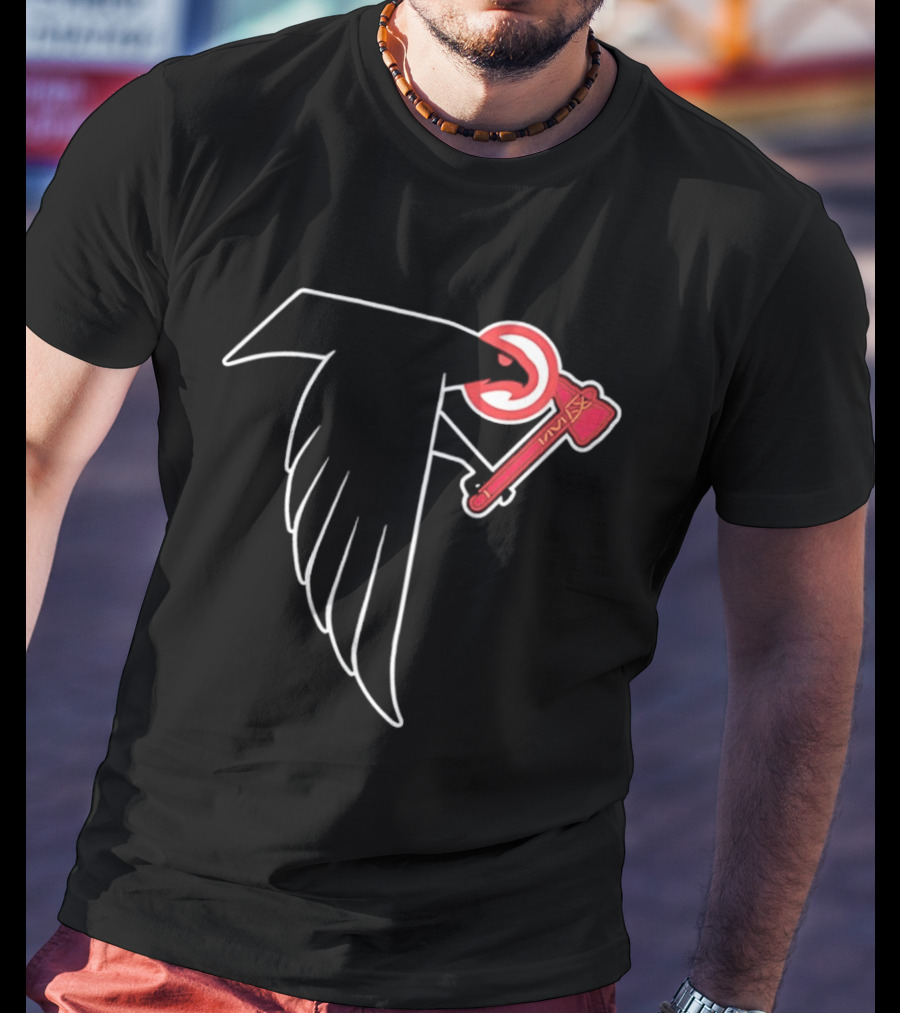 Atlanta Falcons Bird Holding Tomahawk Axe T-Shirt