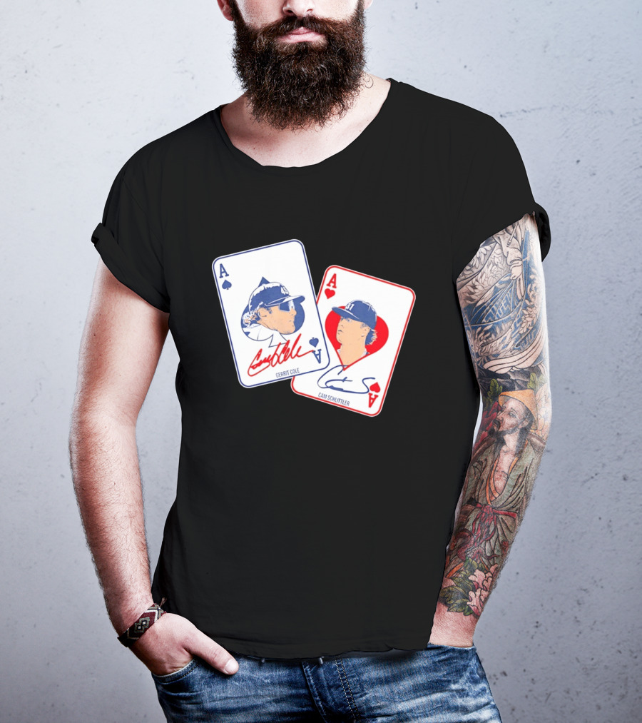 Gerrit Cole Cam Schlittler Ace Of Spades And Hearts Baseball Player Cards Men's T-Shirt