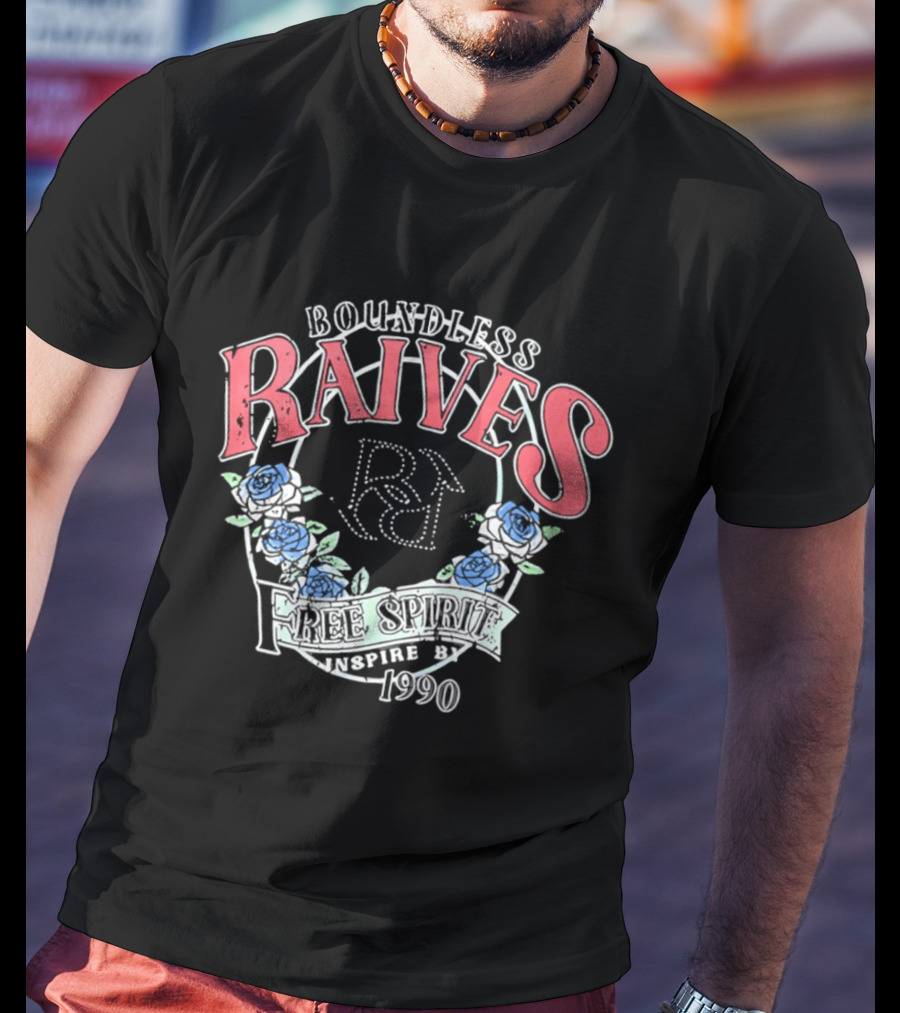 Boundless Raives Free Spirit Westie 1990 Flower Aesthetic Rose T-Shirt