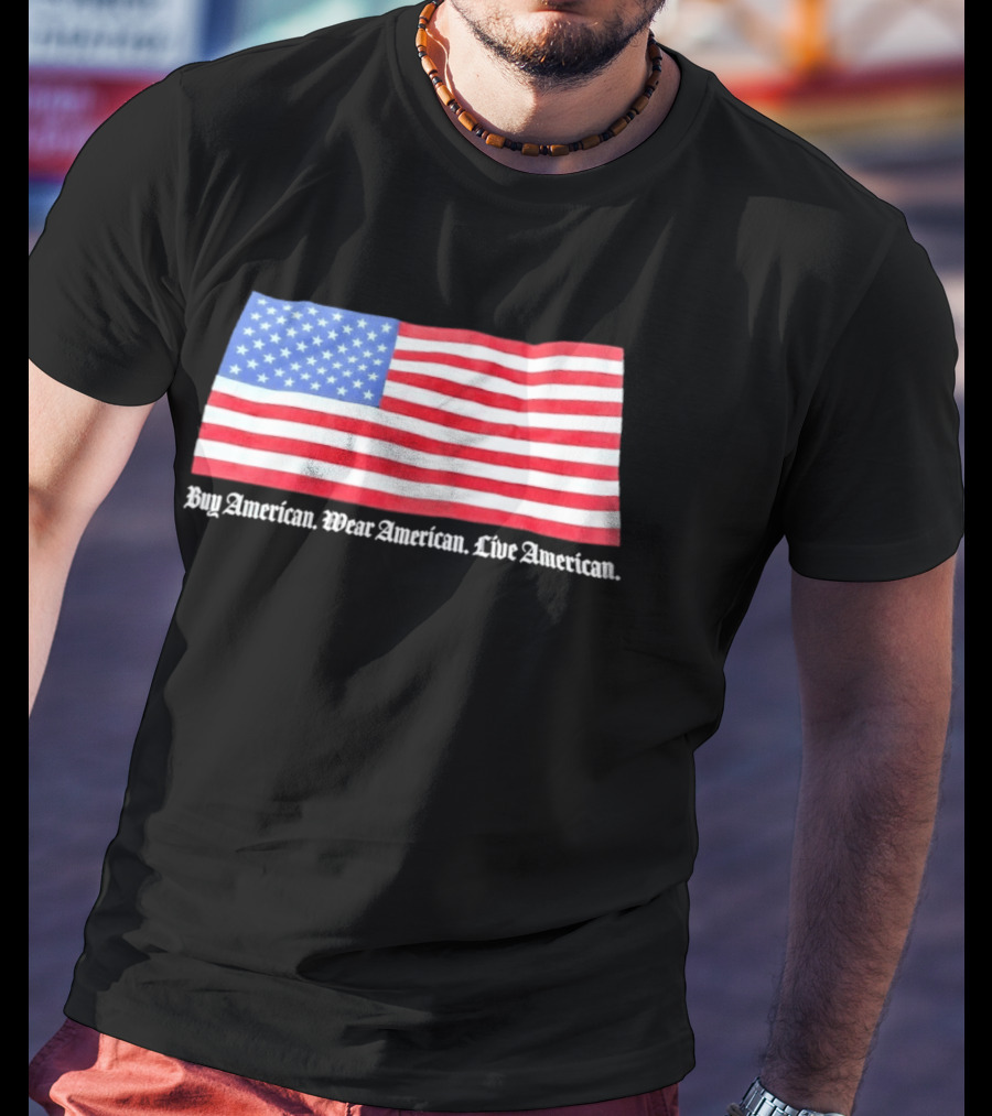 Buy American Wear American Live American Flag Stars And Stripes T-Shirt