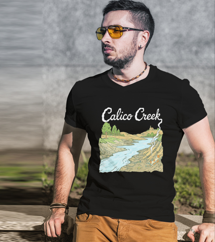 Calico Creek Scenic River And Countryside Landscape T-Shirt