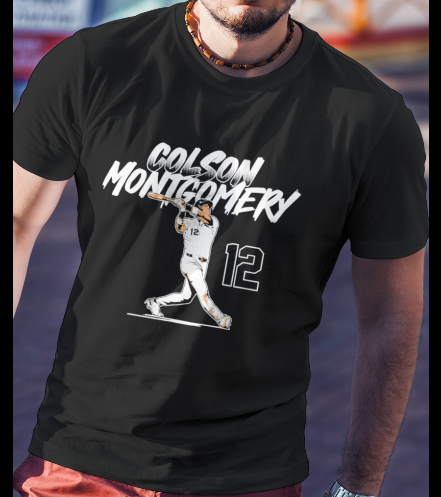 Colson Montgomery Chicago White Sox Slugger Swing 12 T-Shirt