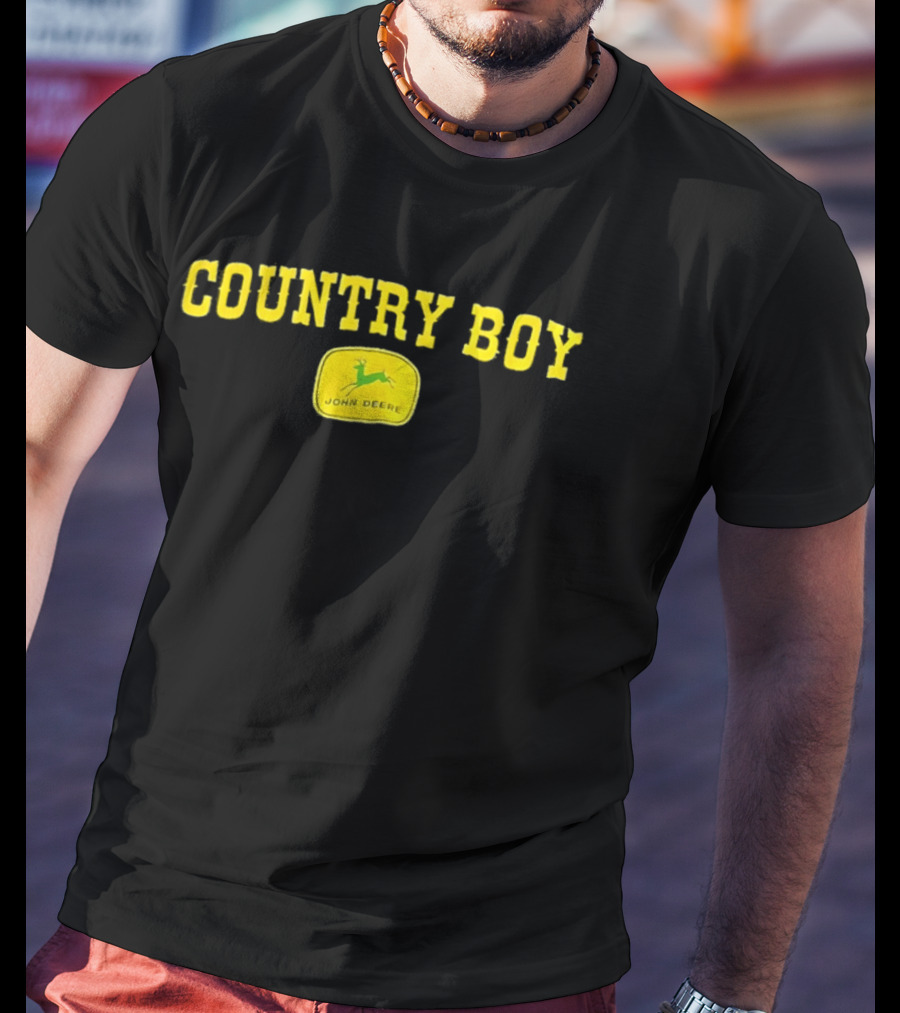 Country Boy John Deere Logo Farming Lifestyle T-Shirt