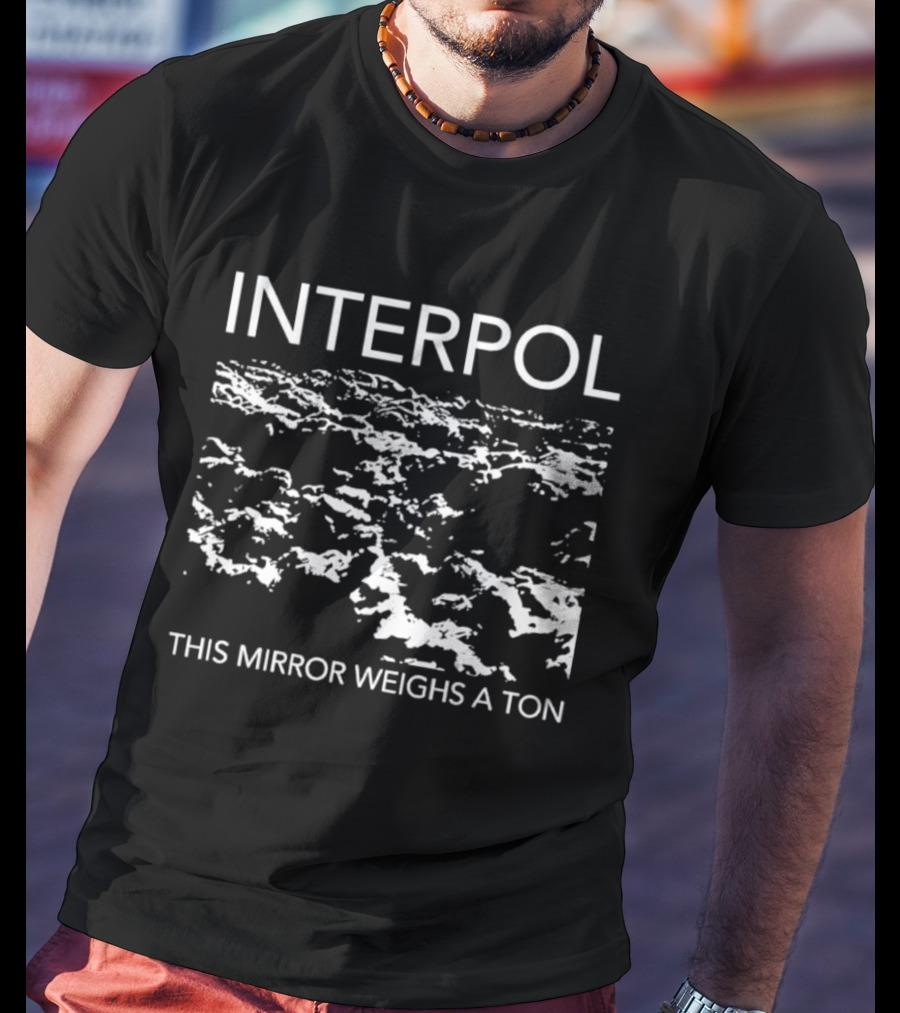 Interpol This Mirror Weighs A Ton Distressed Abstract T-Shirt