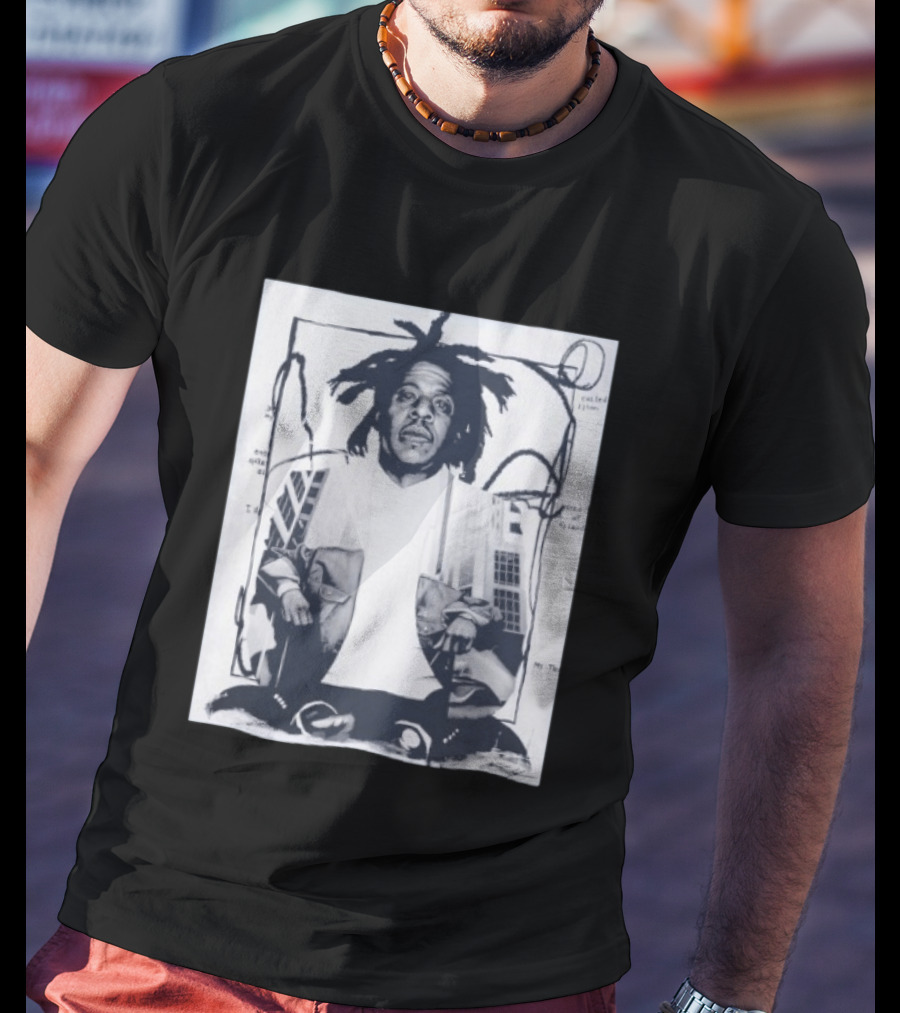 JAY Z Urban Style Portrait With Dreadlocks And Cityscape T-Shirt