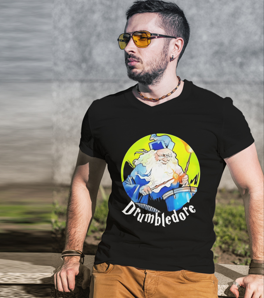 Drumbledore Wizards Percussionist Fantasy Magic T-Shirt