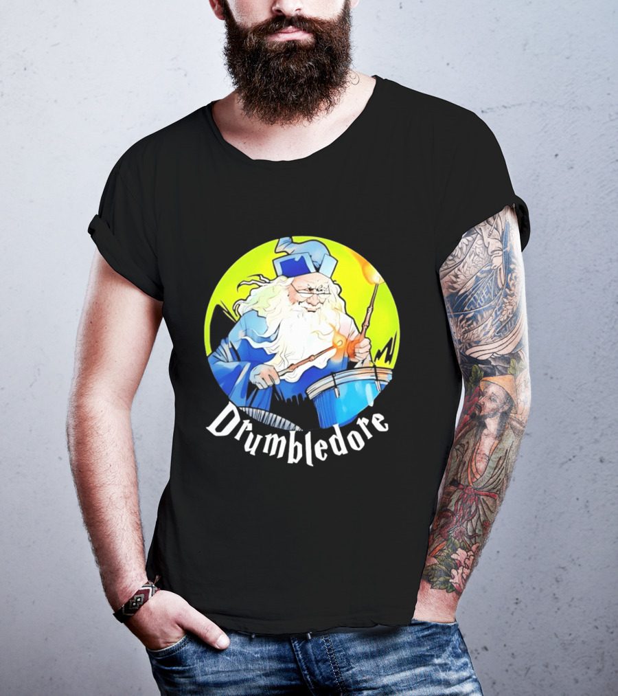Drumbledore Wizards Percussionist Fantasy Magic T-Shirt