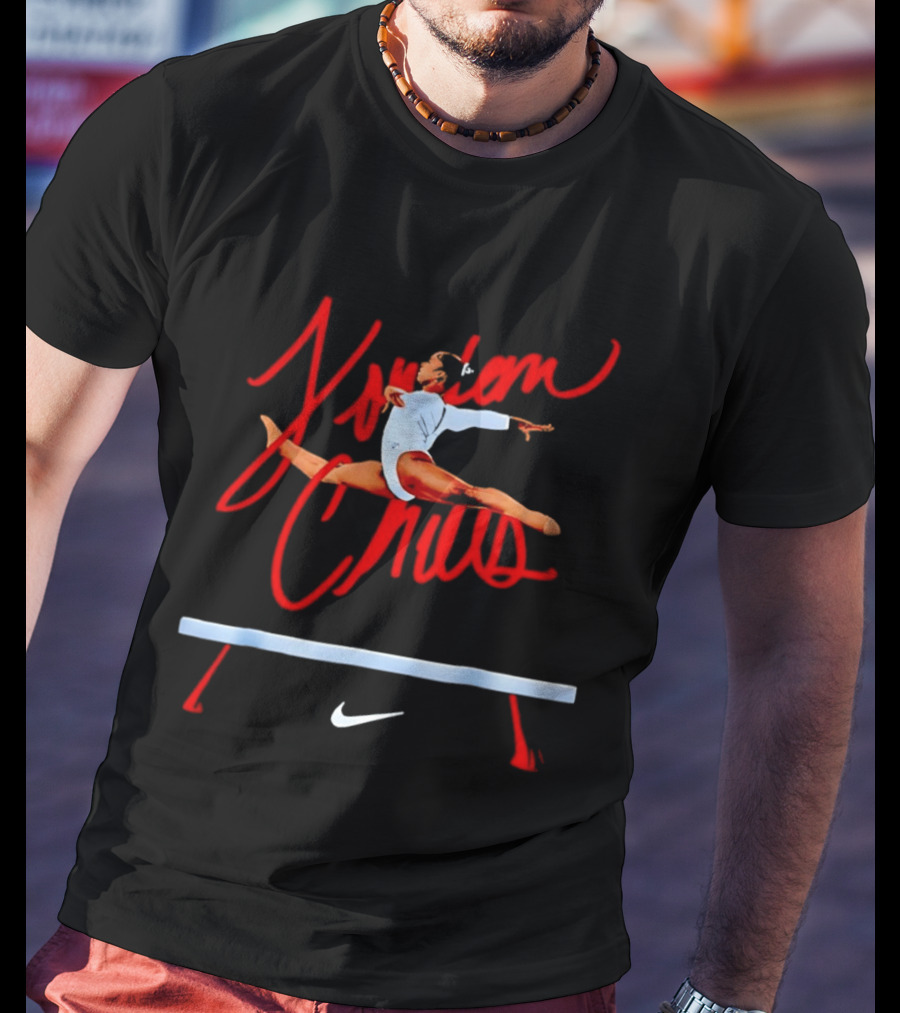 Jordan Chiles Gymnastics Leap Nike Balance Beam T-Shirt