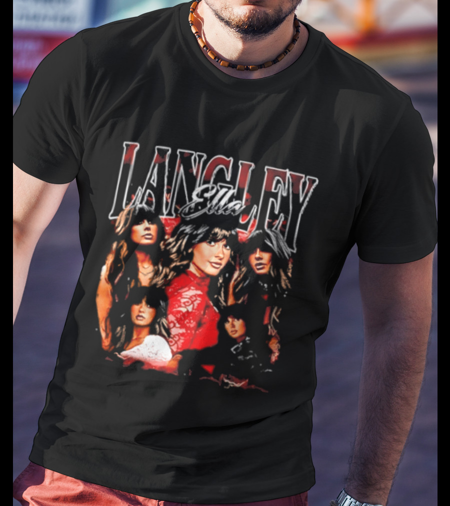 Ella Langley 90s Bootleg Style Retro Portraits T-Shirt