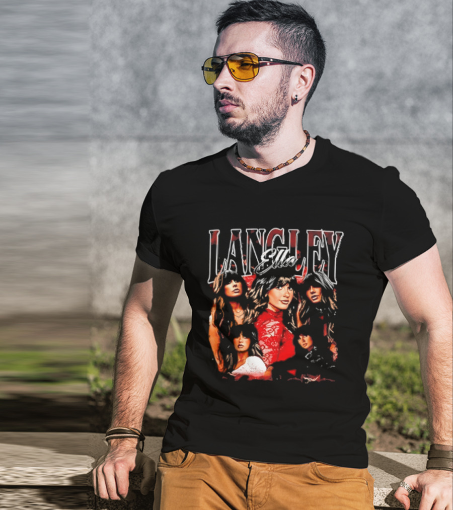 Ella Langley 90s Bootleg Style Retro Portraits T-Shirt