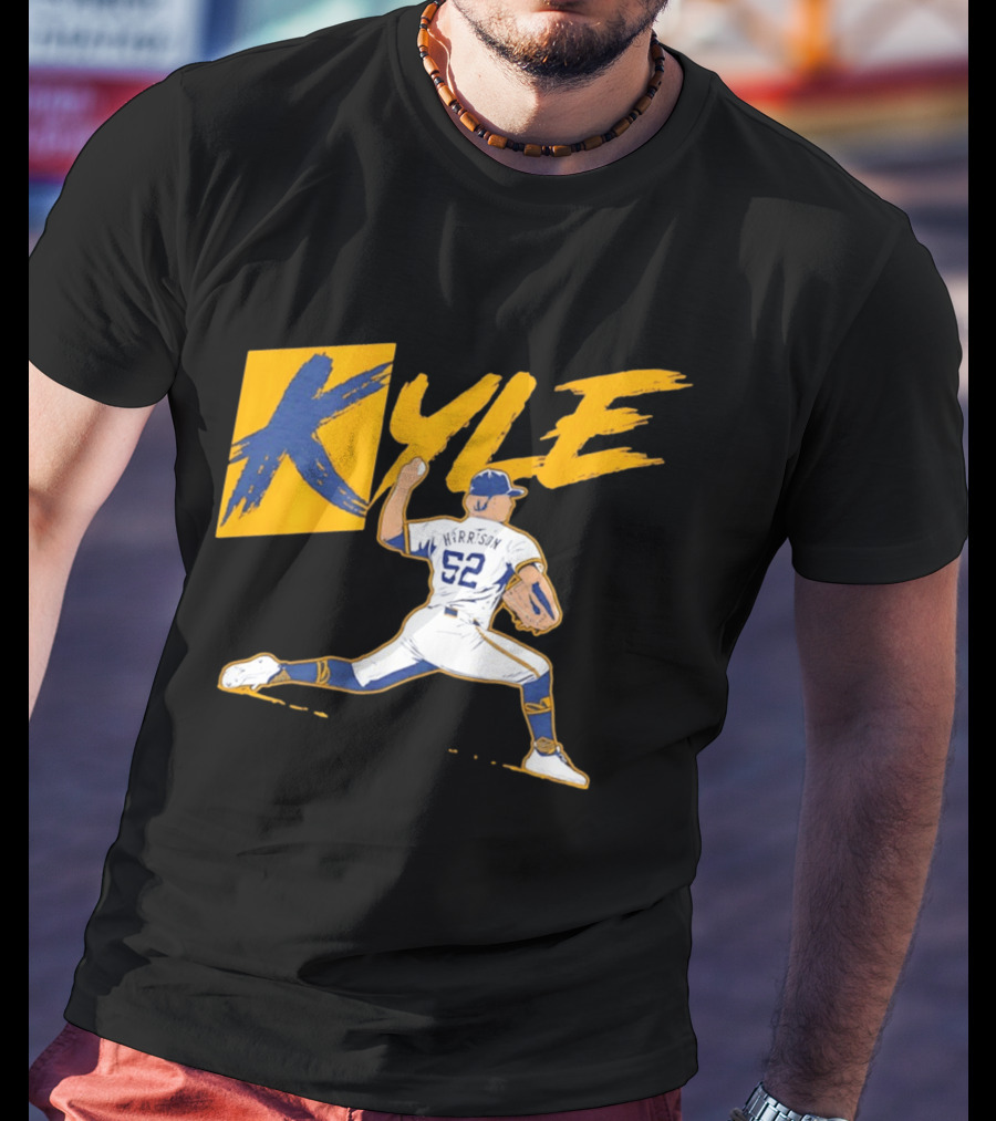 Kyle Harrison 52 Milwaukee Brewers MLB Baseball K Sign T-Shirt