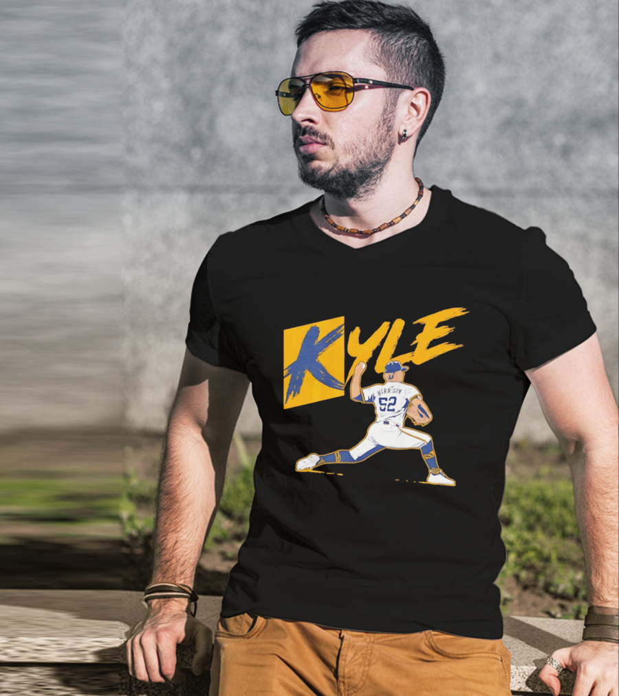 Kyle Harrison 52 Milwaukee Brewers MLB Baseball K Sign T-Shirt