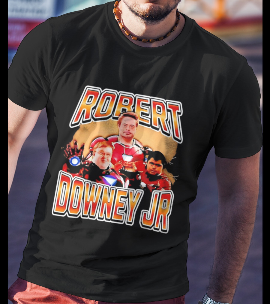 Robert Downey Jr Iron Man Mashup T-Shirt