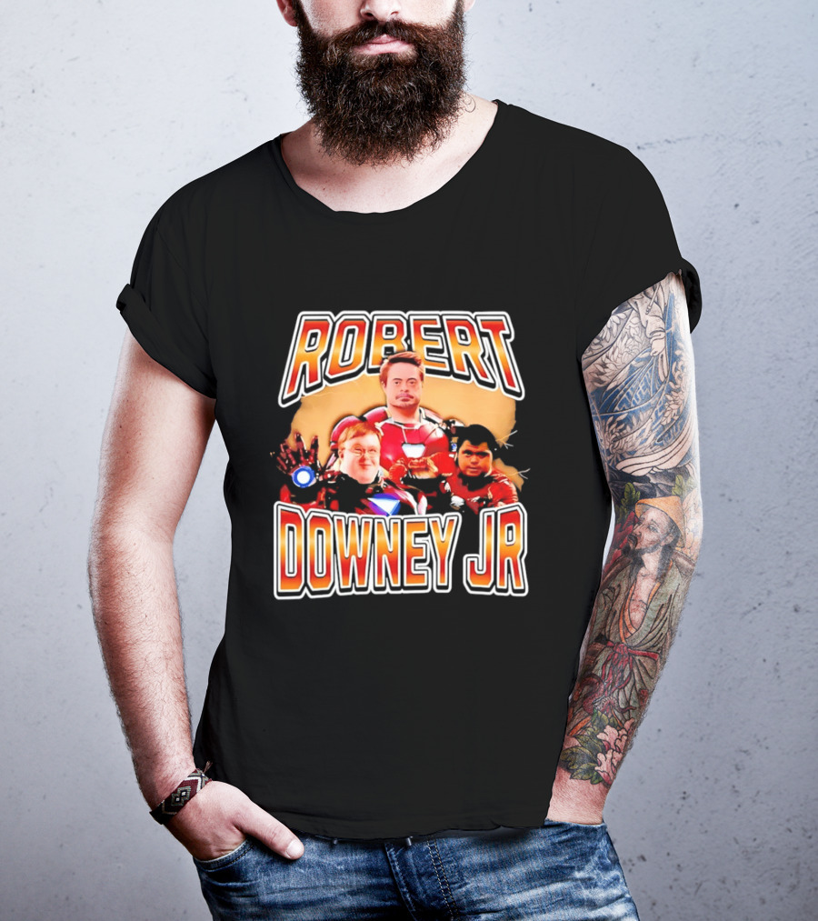 Robert Downey Jr Iron Man Mashup T-Shirt