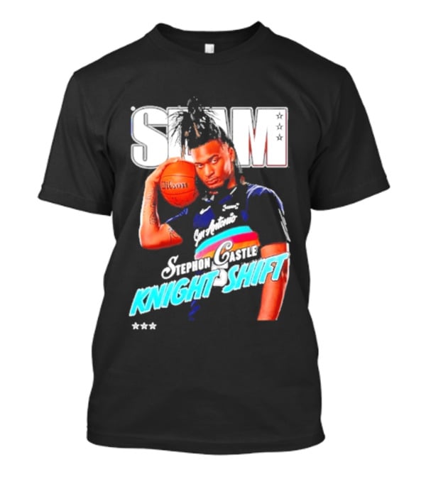 San Antonio Spurs Stephon Castle Slam Knight Shift T-Shirt